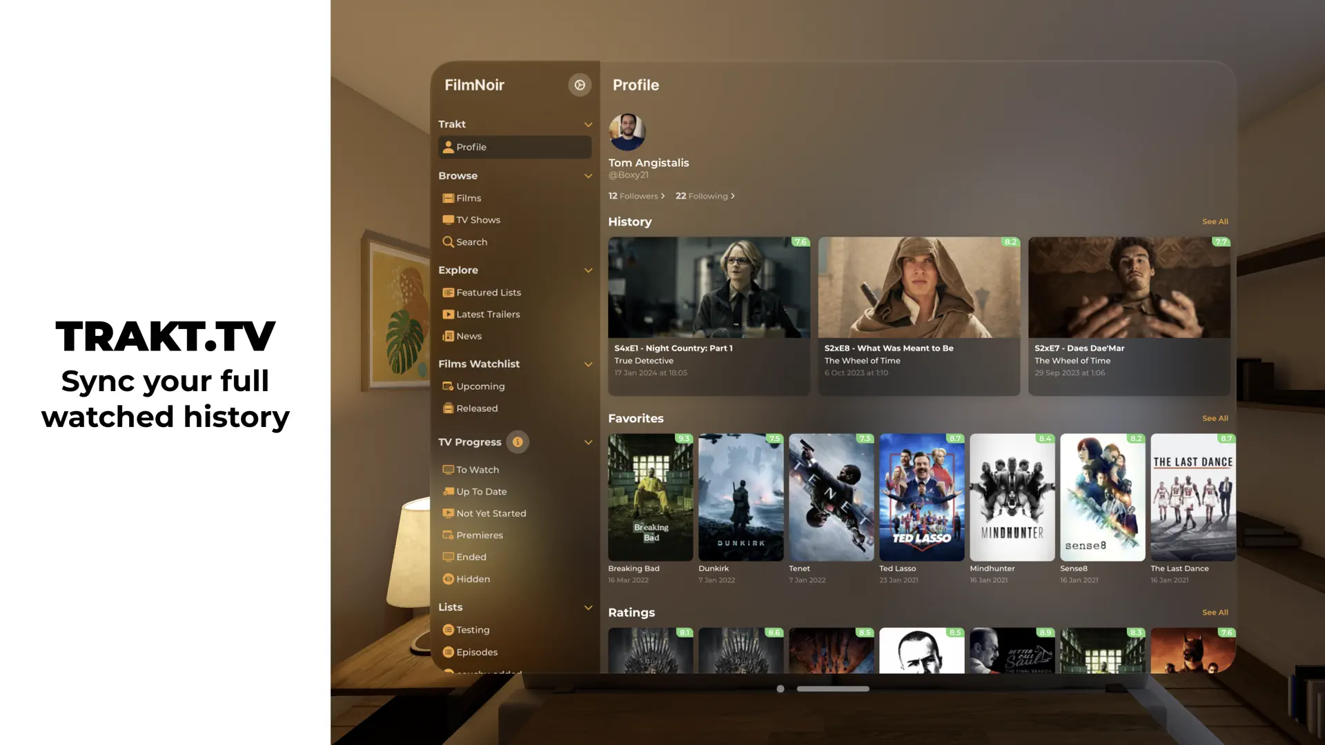 FilmNoir TV Tracker for Trakt screenshot 4