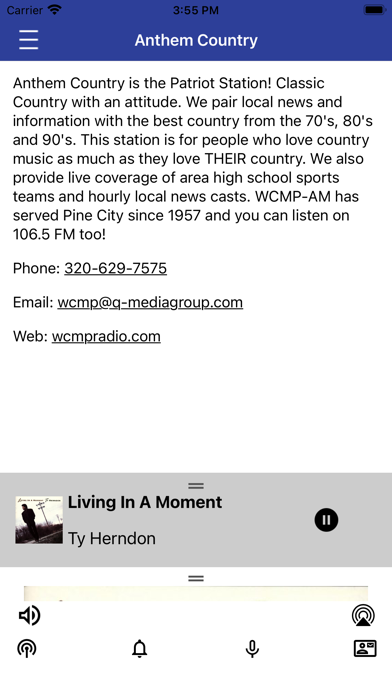 Anthem Country WCMP-AM Screenshot