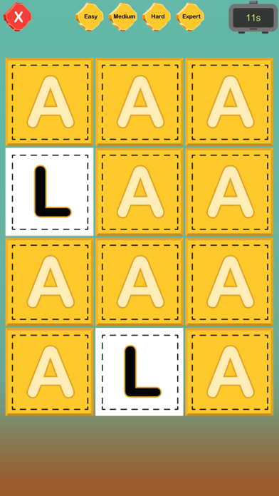 Pictures & Cards Matching Game Screenshot