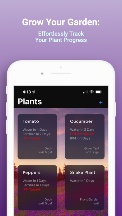 Garden Dad Plant Water Tracker Screenshot