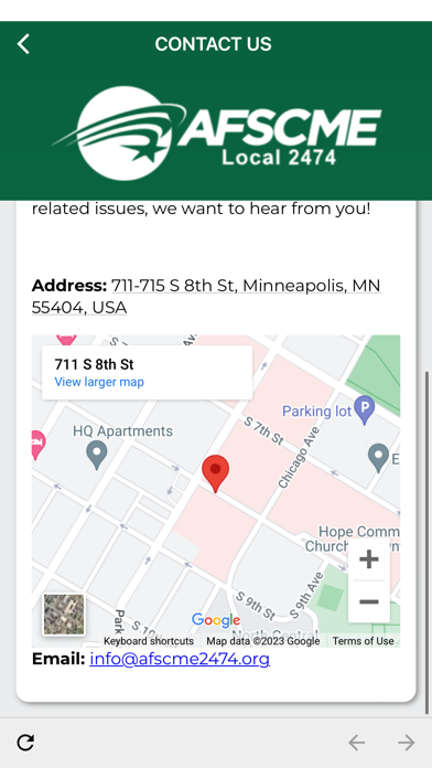 AFSCME 2474 Screenshot