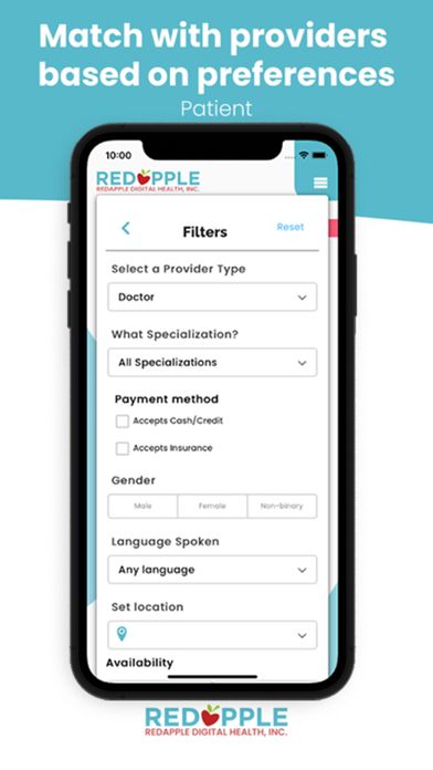 Redapple Digital Health, Inc. Screenshot