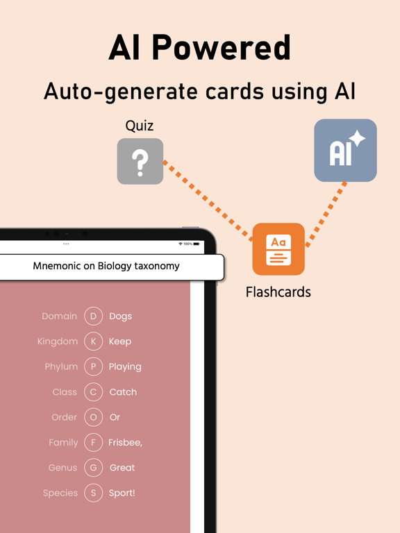 Flashcards Maker & Mnemonic iPad screenshot 3 - Education app