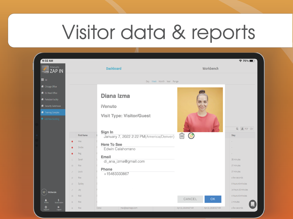 #9. ZAP IN Visitor Reception Lobby (iOS) 由: iVenuto.com Software
