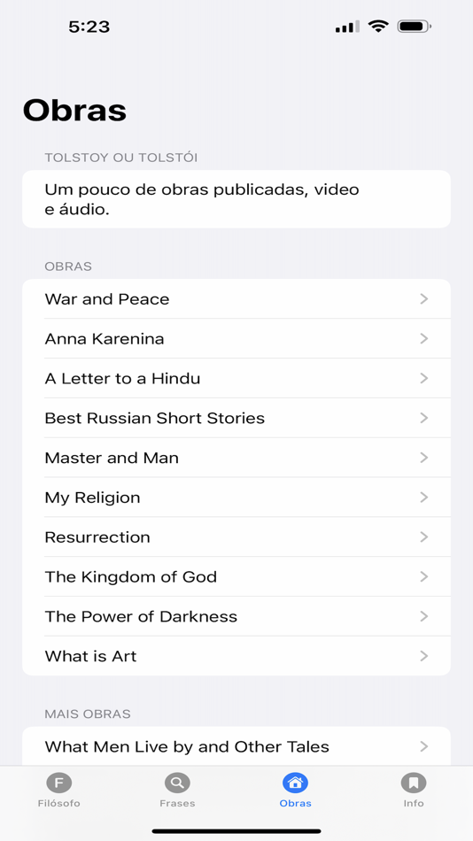 #5. Tolstoy App (iOS) Podle: Mauricio Junior
