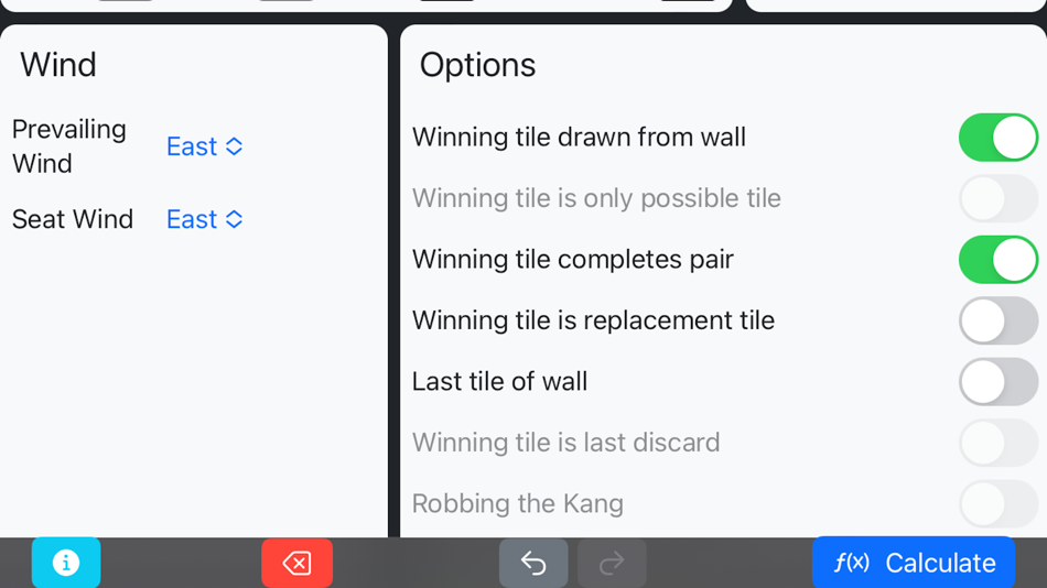 #5. Mahjong Points Calculator (iOS) Podle: Olaf Neumann