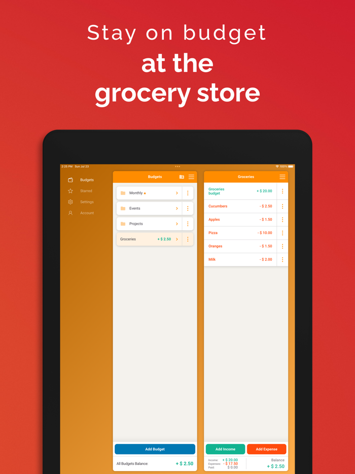 Fudget Monthly Budget Planner