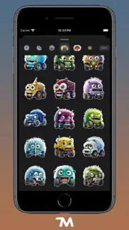 monster trucks stickers iphone screenshot 3
