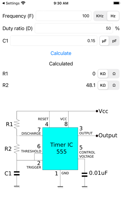 555 Calc Screenshot