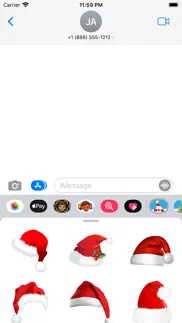 santa's hat christmas stickers iphone screenshot 4
