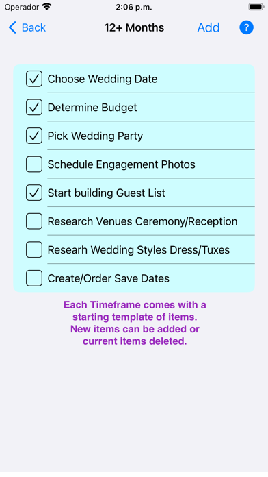 Screenshot #2 pour Wedding Timeline Checklist