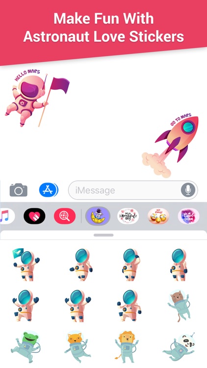 The Astronaut Love Stickers screenshot-3