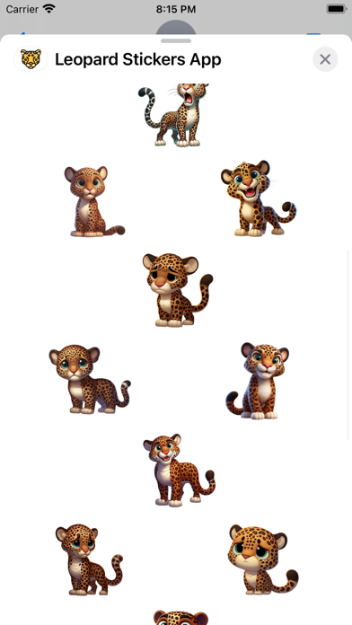 Screenshot #2 pour Leopard Stickers App