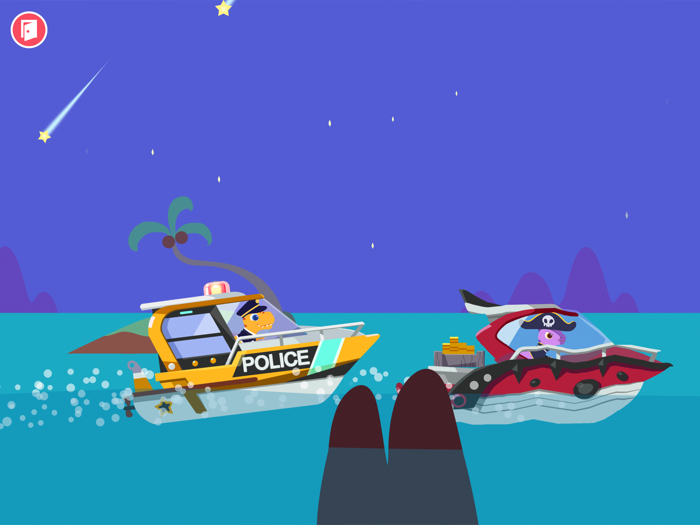 Dinosaur Police Car kids Games