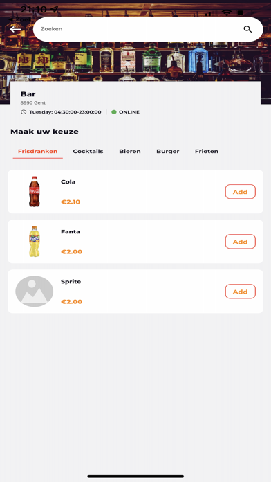 Yopla - Online eten bestellen Screenshot
