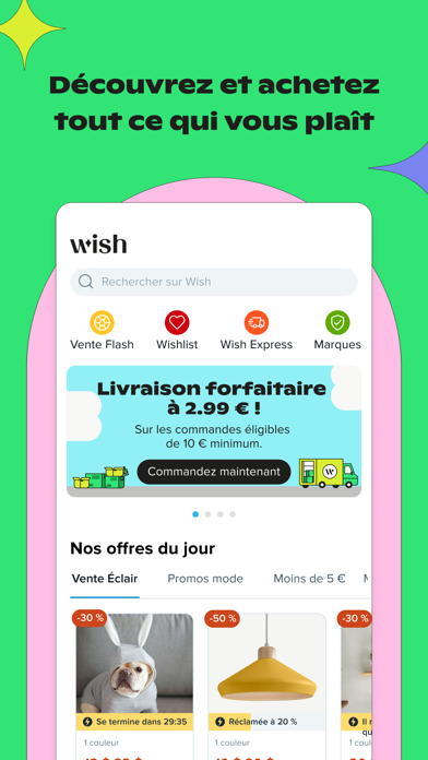 Screenshot #2 pour Wish: shopping à petit prix