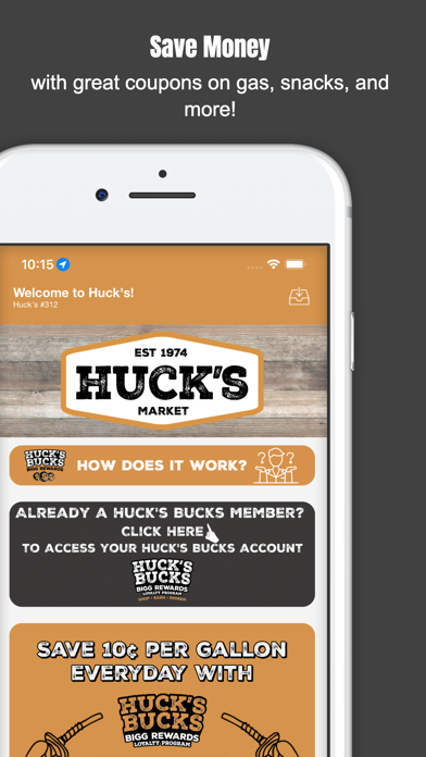 Huck's Bucks Bigg Rewards Screenshot