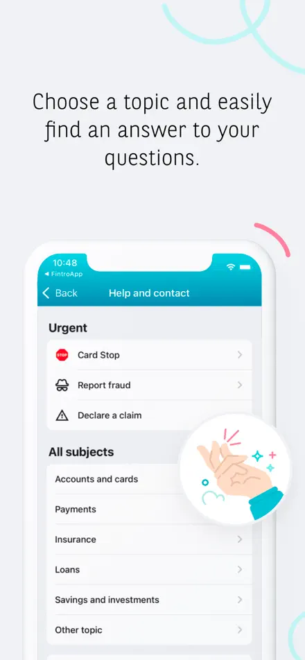 Zrzut ekranu aplikacji Hello Bank! 1