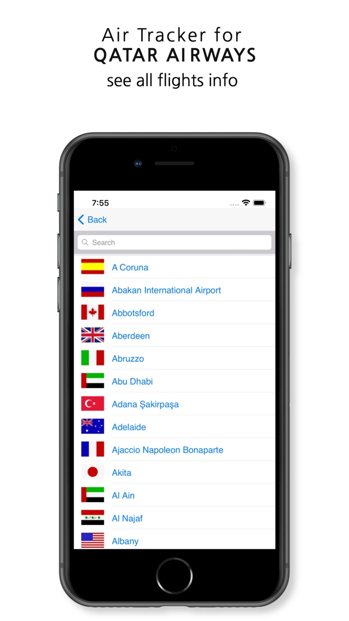 Air Tracker for Qatar Airways