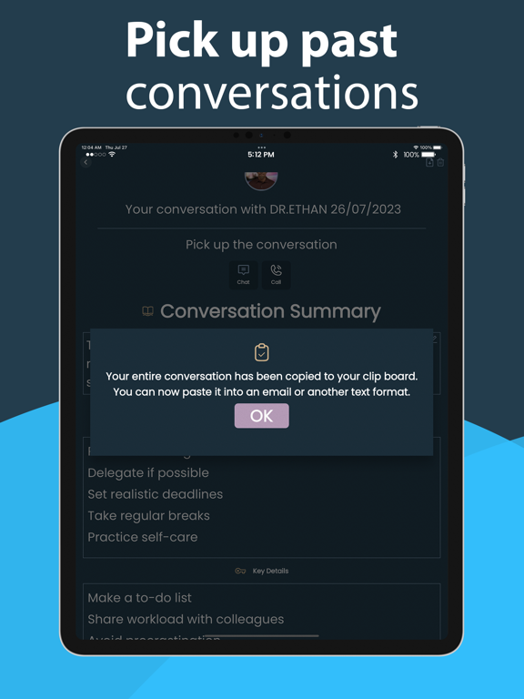 AI Therapist by dStress iPad screenshot 5 - Lifestyle app