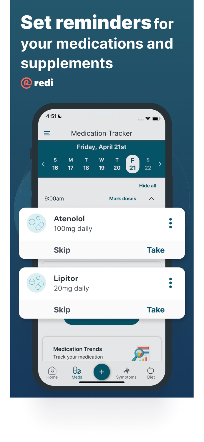 Redi Health Track Meds and More