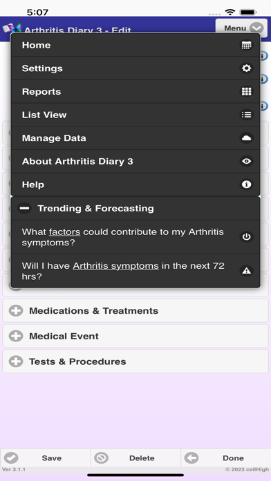Arthritis Diary 3 Screenshot
