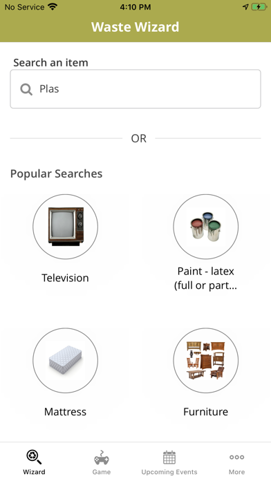 Stearns County Waste Wizard Screenshot