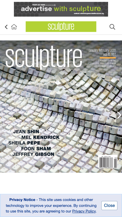 Sculpture magazine Screenshot