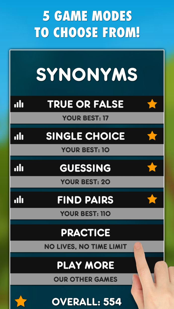 Synonyms Game