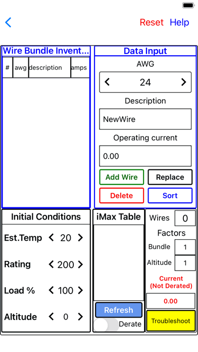 Wire (AWG) Calculator Screenshot