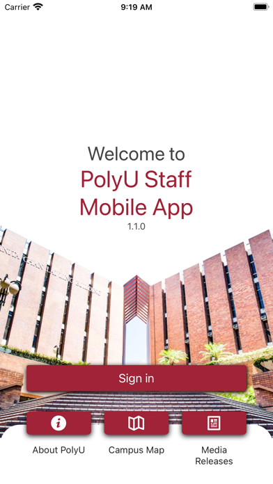 PolyU Staff Mobile App Screenshot