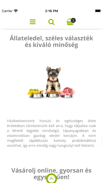 Állati Jó Áruház App Screenshot