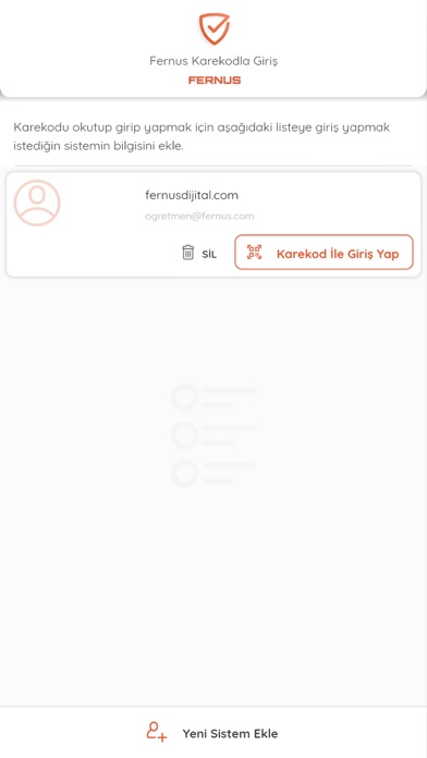 Fernus Karekodla Giriş Screenshot