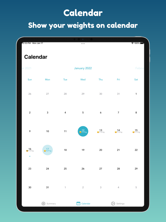 Daily Weight Tracker & Diary App voor iPhone, iPad en iPod touch AppWereld