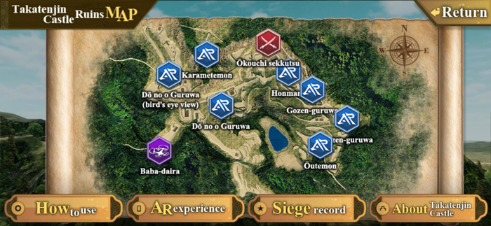 ＡＲ-ＶＲアプリ「バーチャル攻略高天神城」