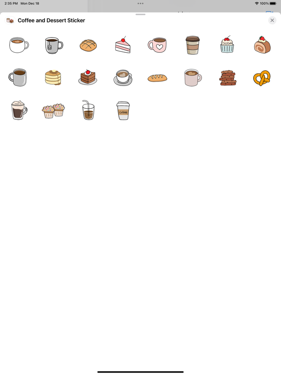 Screenshot #6 pour Coffee and Dessert Sticker