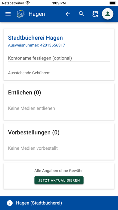 Stadtbücherei Hagen Screenshot