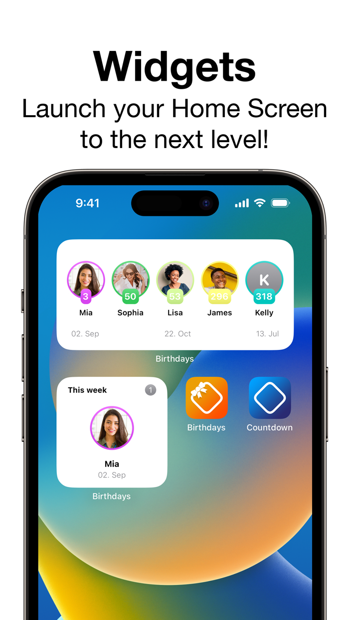 Birthday Reminder Widget and App