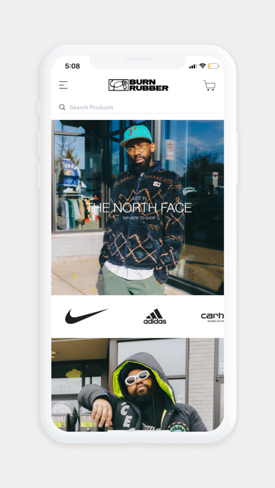 Burn Rubber Sneaker Boutique Screenshot