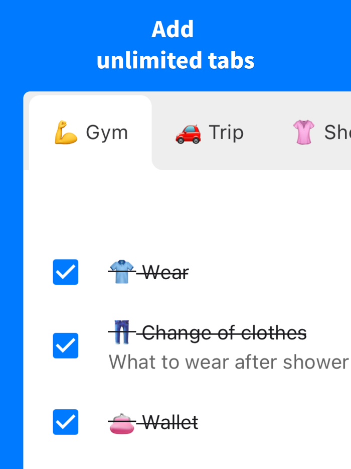 PrepList - Check your routine