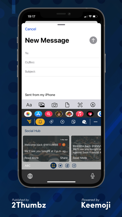 WVU Official Keyboard Screenshot