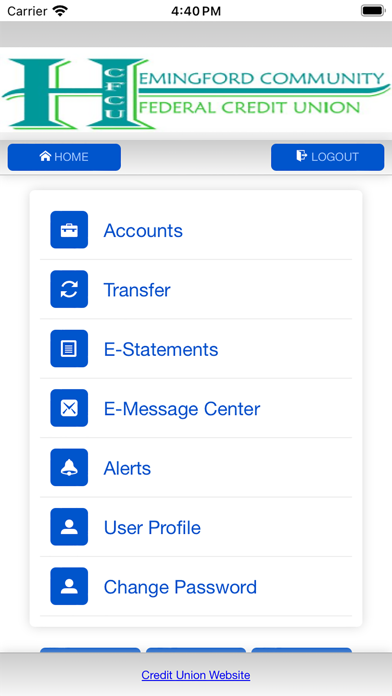 Hemingford Community FCU Screenshot