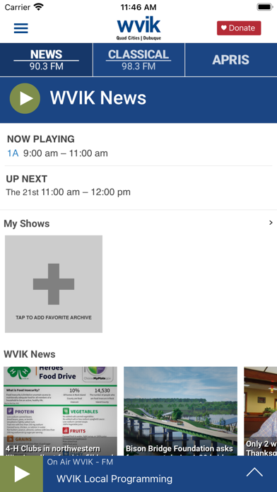 WVIK Quad Cities NPR Screenshot
