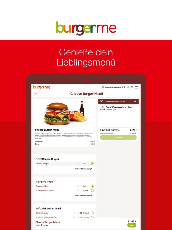 burgerme iPad screenshot 2 - Food & Drink app