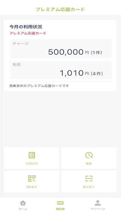 【店舗用】西東京市プレミアム応援カード