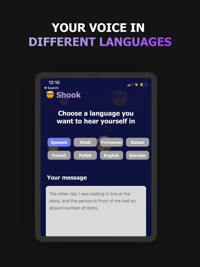 Shook - AI Voice Translation