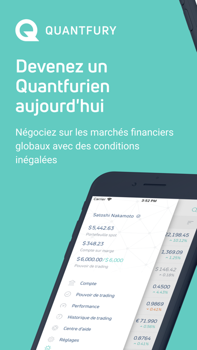 Screenshot #1 pour Quantfury: Ton Courtier Global