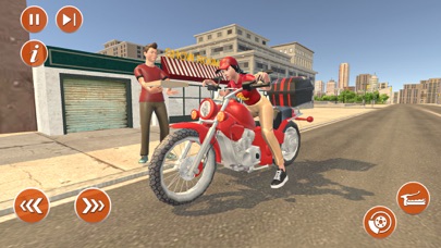 Pizza Food Delivery Bike Guy Screenshot