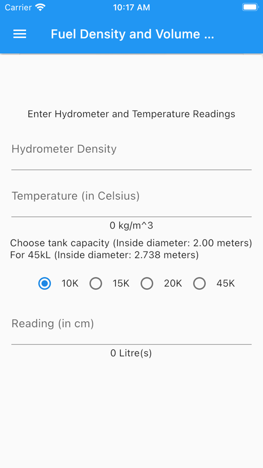 #1. Fuel Density and Volume Calc (iOS) 由: Obli Nishanth Oblirajan