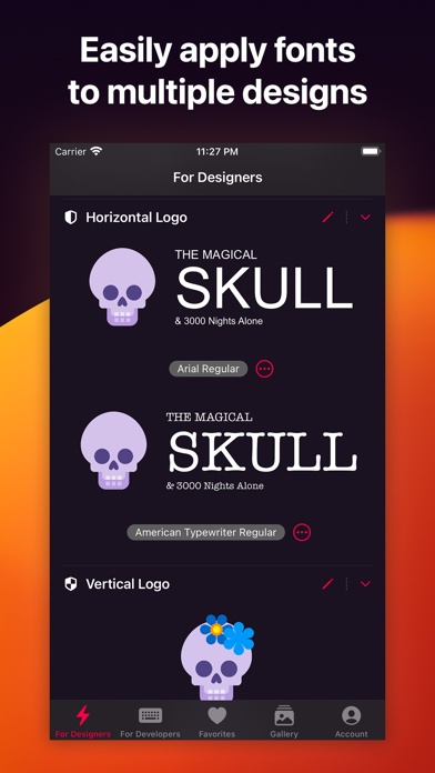 TypePick - Compare Fonts iPhone screenshot 1 - Graphics & Design app